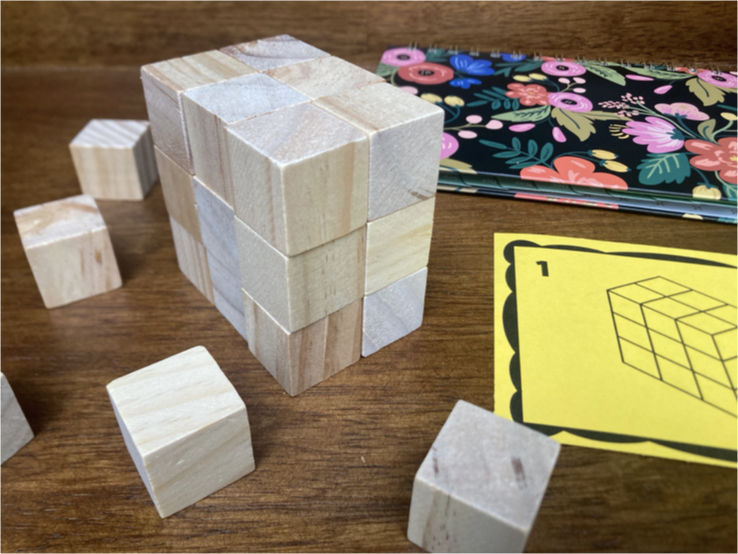 Hands on volume activity with manipulatives 